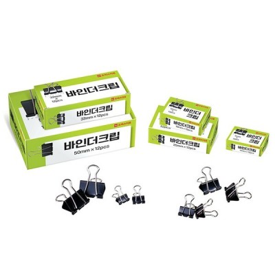 Binder creep 15 mm (12 pcs/black/office depot)