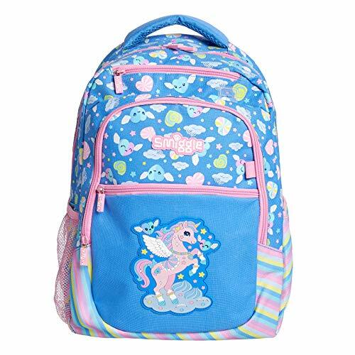 Smiggle Déjà Vu Girls School Backpack with Laptop Compartment & Unicorn Print