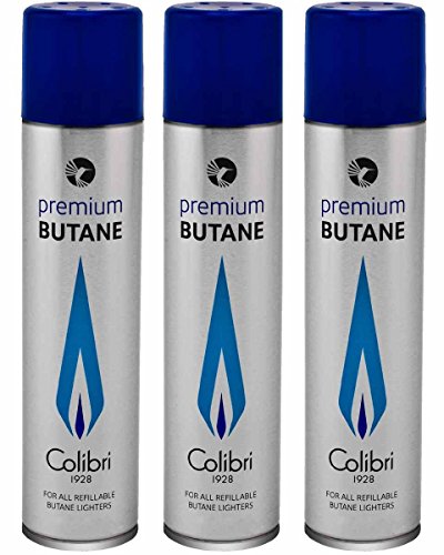 Colibri Premium Butane Fuel Refill for Lighter 3 Small Cans
