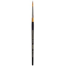 KINGART Premium Original Gold 9020-4 Ultra Round Series Artist Brush, Golden Taklon Synthetic Hair, Short Handle, for Acrylic, Watercolor, Oil and Gouache Painting, Size 4
