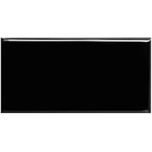 Tenedos 3x6 Black Ceramic Subway Tile Glossy Finish for Kitchen Backsplash Bathroom Shower Accent Wall Durable Easy Clean (Box of 80 Pieces, 10 Sq.Ft.)