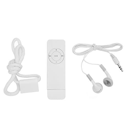 64GB Mp3 Player Portable Digital Lossless Player, Suitable for Children HD Sound Quality No Phone Required with Earphone SD Card Slot for Sports Running White