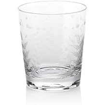 Zodax Spring Leaves Cut Design Glassware and Stemware - Set of 4 (DOF)