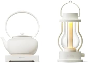 BALMUDA Combo Pack White | MoonKettle & The Lantern | Electric Kettle with Temp Control & Rechargeable LED Lantern