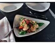 EMI Yoshi 10" Triangle Dinner Plates, White, EMITRP10W, Sold as 10/Pack