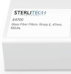 Sterlitech Glass Fiber Filters, Grade E, 47mm, 100/Pk, E4700