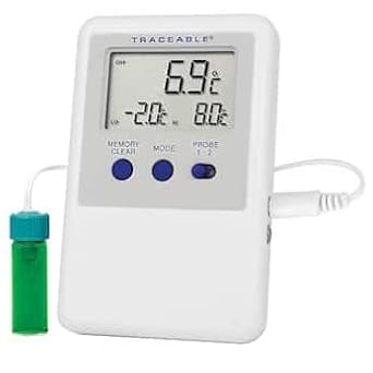Traceable Calibrated Refrigerator/Freezer Thermometer: 1 Vaccine Bottle Probe