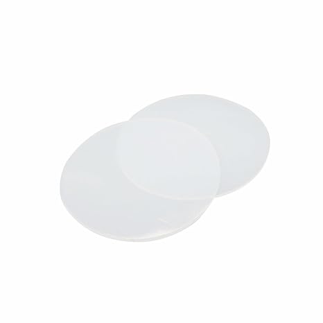 2pcs Food Grade Silicone Gasket, White Round Silicone Rubber Sheet, Flat Solid Seal Gaskets High Temperature Resistant(25MM*3MM)