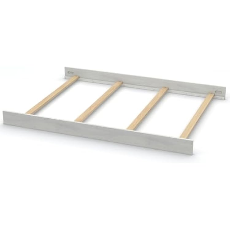 Full-Size Conversion Kit Bed Rails for Westwood Design Convertible Cribs - Solid Wood Rail - Toddler & Adult Bed Rail for Full-Size Beds - Essential Nursery & Baby Furniture Brushed White, Option 3