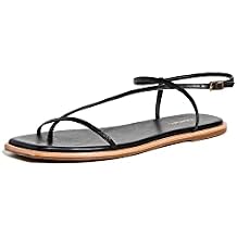 KAANAS Women's Alayta Square Toe Naked Sandals