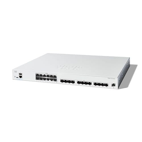 Cisco Catalyst 1300-24XTS Managed Switch, 12 Port 10G Copper, 12x10GE SFP, Limited Lifetime Protection C1300-24XTS