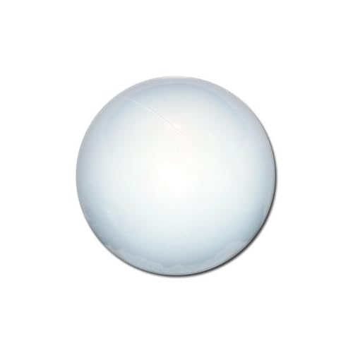 20-Inch Deflated Size Solid White Beach Ball - Inflatable to 15-Inches Diameter