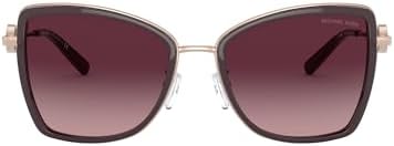 Michael Kors MK1067B Corsica Sunglasses, Rose GoldCordovanBurgundy Gradient, 55 mm