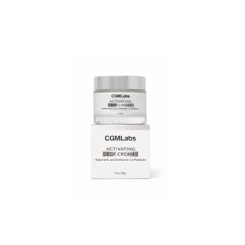 Activating EGF Cream Anti-Aging Face Moisturizer with Epidermal Growth Factor, Hyaluronic Acid & Peptides Hydrating & Firming Skin Care for Fine Lines & Wrinkles