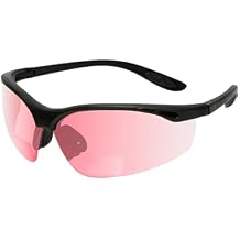 91348 Pink FL-41 Tinted BiFocal Reading Safety Glasses Fluorescent Blue Light Sensitivity Outdoor Indoor Photophobia