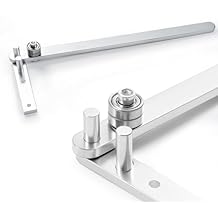 Manual Rebar Bender Mini Tubing Wire Bender Steel Construction Hand Rod Forming Tool Desktop Workbench Bending Tool for Bending of 1/6" Wire Pipe 3/8" Aluminum Copper Rod (Silver, Basic)