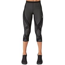 CW-X Women's Endurance Generator Insulator Mid Rise Capri Compression Leggings, 129876, Performance 3/4 Baselayer Tights
