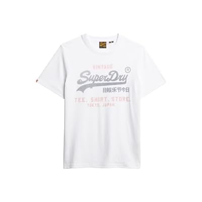 Superdry Men's Vintage Logo Heritage Relaxed T-Shirt, Optic, XXL