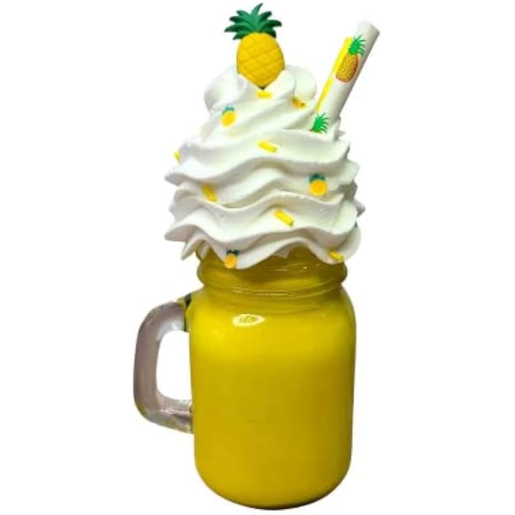 Fruit Mini Mason Jar, Fruit Mini Milkshake, Orange Fake Ice Cream Milkshake, Fake Lemon Sundae, Grape Mini Mason Jar, Summer Tiered Tray Decor, Citrus Tiered Tray Decor, Pineapple