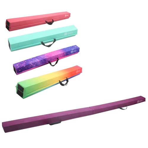Modern-Depo Gymnastics Balance Beam 6 Ft  8 Ft for Home Use | Physical Therapy, Rehabilitation and Core Strength Training Foam Folding Floor Beam for Kids, Non Slip Walking Beam