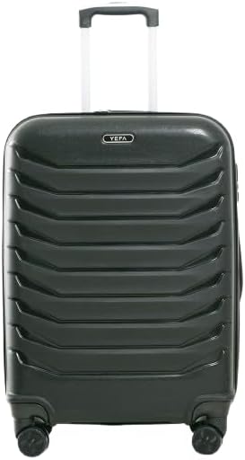 YEFA PP Polypropylene Unbreakable Medium Size Suitcase (Black)