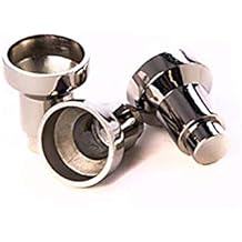 Hanukkah 9 Nickel Plated Menorah Hanukkia Drip Cups Change from Small to Big Candles or Oil for Menorah
