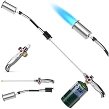 Propane Torch Weed Burner, High Output Weed Torch Flamethrower, 37" Heavy Duty Detachable Blow Torch for Garden,Wood,Stumps,Melting Ice,Snow Removal,Roofing,Camping,Outdoor (Tank Not Included)
