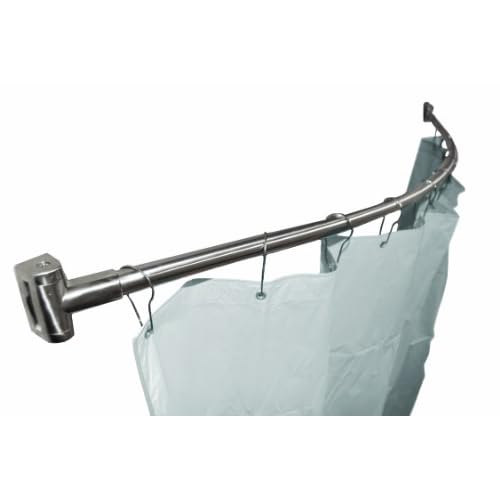 Bradley Emergency Fixtures 9530-600000 Satin Finish Stainless Steel Curved Shower Curtain Rod, 1 OD x 60 Length