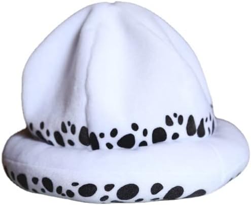 Trafalgar Law Pre-time Hat Law Cosplay Costume Headwear (1st, Black Dots)