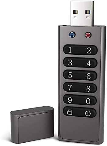 Secure USB Drive, 32GB Encrypted USB Flash Drive Hardware Password Memory Stick with Keypad U Disk Flash