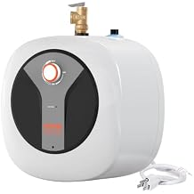 VEVOR Electric Mini-Tank Water Heater 2.5-Gallon Tank, 1440W Hot Water Boiler Storage, Safety Temperature Pressure Valve Easy Install, for Kichen Bathroom Restaurant, Shelf Wall Floor Mounted