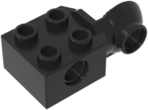 Gobricks 48170 Hinge Brick 2x2 Brick with Movable Joint, Black, 10 pcs