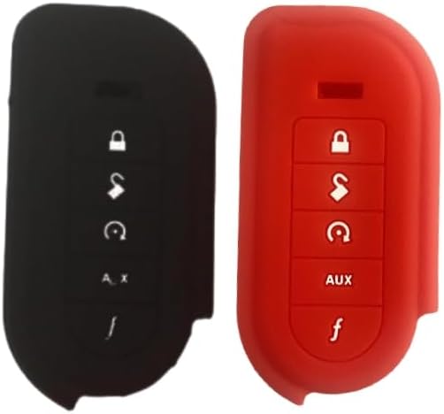 2PCS #7152V #7251V #7652V Remote Control V3 Black & Red Soft Silicone Protective Cover Quality Durable New Replacement Parts for Viper
