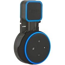 Coby Speaker Wall Mount for Third-Generation Echo Dot Voice Assistant (Smart Speaker Not Included), Cable-Management Wall Mount for AC Power Outlets, Nonslip Device Grip, Lightweight and Portable