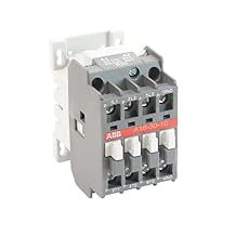 ABB A16-30-10-80 Contactor, 220 - 240 VAC Coil, 17 A at 3-Phase, 30 A at 1-Phase