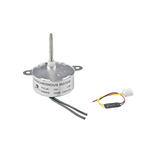 CHANCS TYC40 Small Synchronous Motor DC 12V 5RPM Shaft 35mm CWCCW Electric Motor for Decorative Colored Lights
