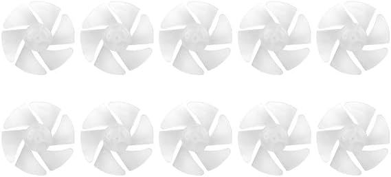 10pcs Mini Desk Replacement Fan Blade, Mini Plastic Hair Dryer Fan Blade, Small Power Hair Dryer Motor Fan for Hair Dryer
