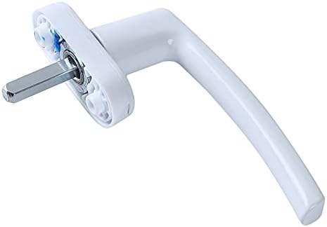 Window Handle,Window Handles for Upvc Windows Universal Door Handle White Aluminum Alloy Window Handle with Locks Key Locking for Double Glazing White Door Turning Accessory