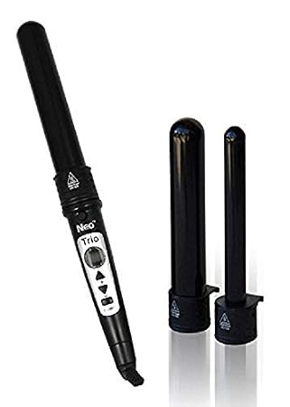 NEO Digital 3P Trio Black Curling Iron Wand Set with Temp Control and 3 Sizes IN 1 Curler (19MM,25MM,32MM)