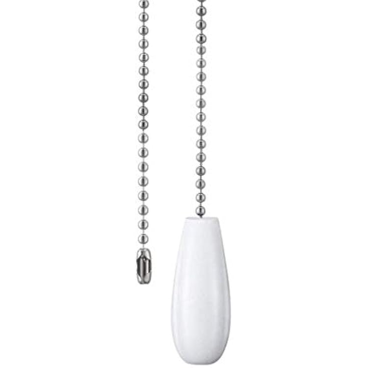 Ceiling Fan Chain Pulls White Wooden Pull Chain Extension for Ceiling Light Fan Chain 1 Pack
