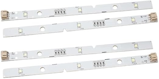 2/4Pcs LED Light Bar Strip & Cover,Replacement LED Light Strips Fits For Rongsheng/Hisense Refrigerator,LED Light Strips MDDZ-162A 1629348 (4PCS)