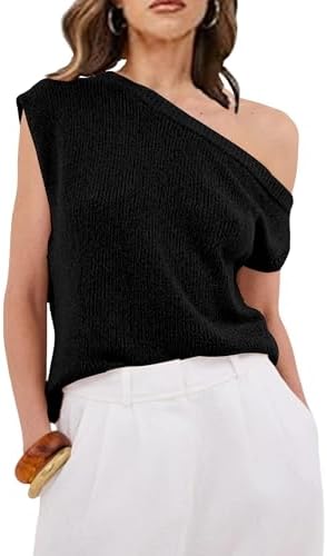 Womens Off The Shoulder Sweater Tops Summer Short Sleeve Knit Casual Shirt 2025 Trendy Going Out Tops