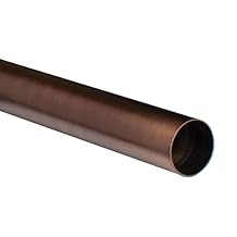 Outwater 4ft Antique Copper Railing | 2" Diameter Solid Brass DIY Rail for Bars, Stairs & More