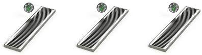 0100-24 Surface Mount Drip Tray, No Drain, Stainless Steel, 4 Brushed Finish, 5" x 24" x 3/4", Silver (3-(Pack))