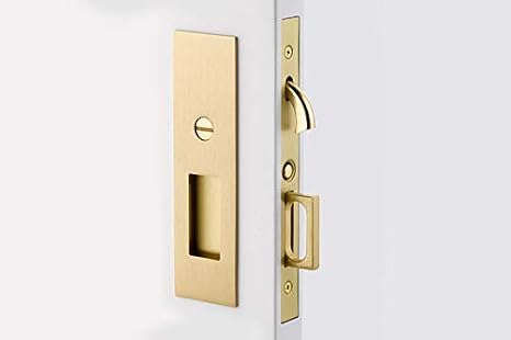 Emtek Pocket Door Mortise - Narrow Modern Rectangular Privacy Function