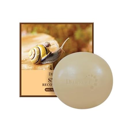 Deoproce Snail Recovery Soap 200 g - Moisturizing Korean Skin Care Bar for Soothing and Repairing Sensitive Skin, Snail Mucus Filtrate