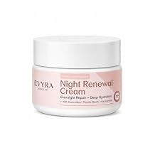 EVYRA Night Renewal Cream Advanced Ceramide Barrier Support + Niacinamide + Multi-Weight Hyaluronic Acid Deep Overnight Hydration for Smoother, Healthier-Looking Skin 1.76 oz