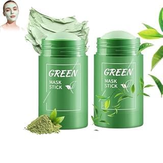 Pack of 2 green mask stick green tea mask stick greens tea deep cleanse masks green tea sticks suitable for men and women ideal for daily care at home or on the go