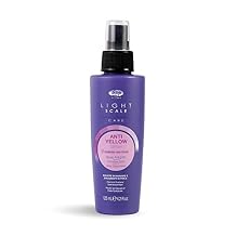 Lisap Hair Spray, Light Scale Hair Care Anti Yellow Spray & Heat Protectant Purple Toner for Blondes, Toning Blonde, White, Silver Hair & Highlights, Nourishing Hydrating for Brassy Tones, 4.23 fl oz