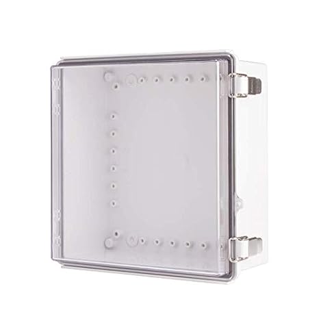 BC-CTP-282813, Plastic Enclosure, PC Gray Body & PC Clear Cover, P Type for Molded Hinge & Stainless Steel Latch, W11.02 x L11.02 x D5.12' Size, IP67 (UL)